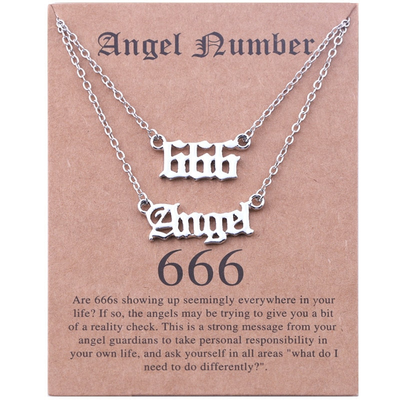 Stainless Steel Angel Number Necklace With Spiritual Meaning's Of The Number's