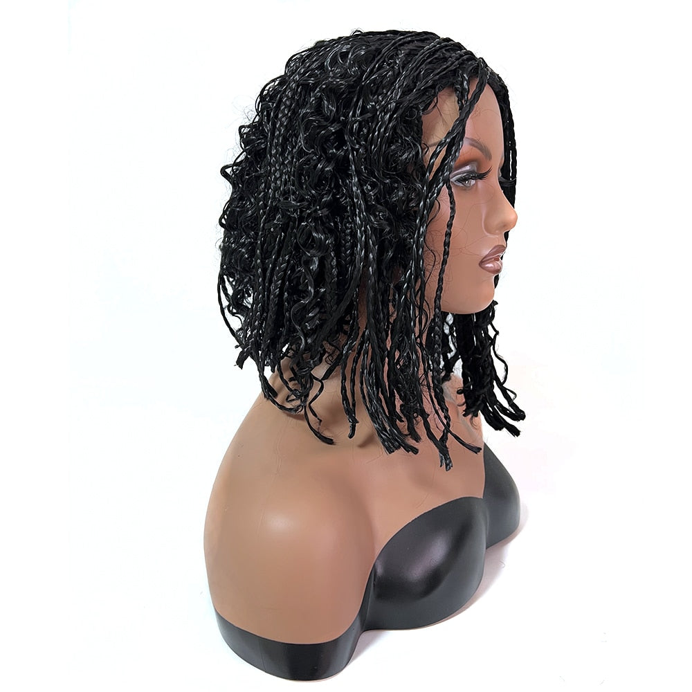 (Synthetic) Bob Kinky Twist Braided Wig