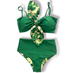 Green Leaf 3 Piece Swimsuit