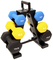 Dumbbell Weight Lifting Set with Stand (3lbs, 5lbs, 8lbs Set)