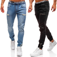 Men's Ripped Zipper Jeans - KeepMeDifferent