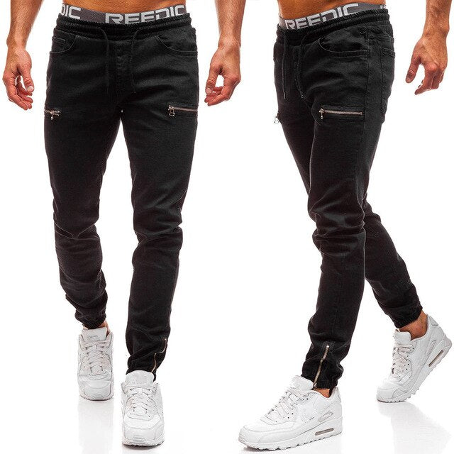 Men's Ripped Zipper Jeans - KeepMeDifferent