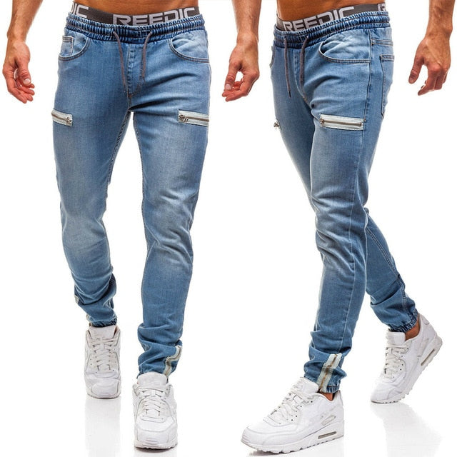 Men's Ripped Zipper Jeans - KeepMeDifferent