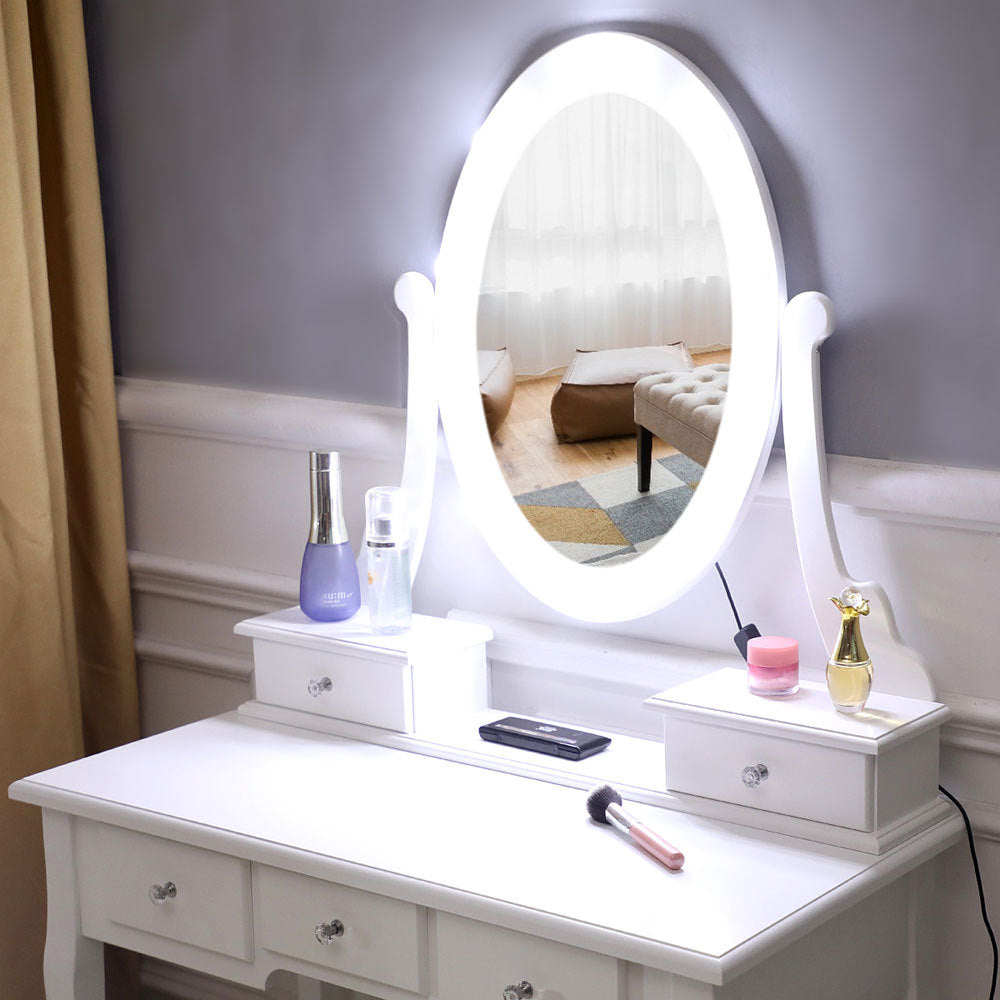 5 Drawer Vanity Set (White) - KeepMeDifferent