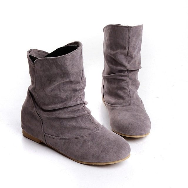 Suede Ankle Boots - KeepMeDifferent