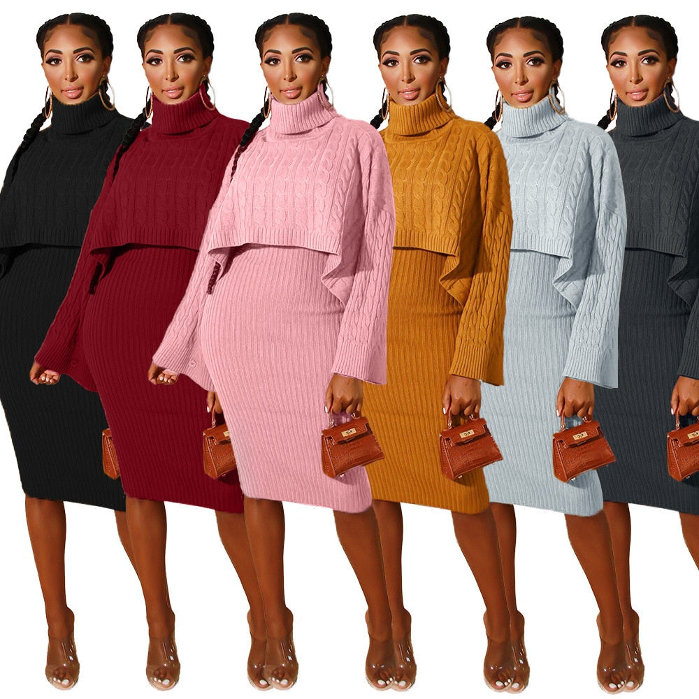 Two Piece Sweater Dress - KeepMeDifferent