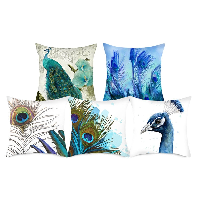 Peacock Feather Pillow Cases - KeepMeDifferent