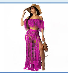 Knit Me Up 2 Piece Swim Suit Cover Up - KeepMeDifferent