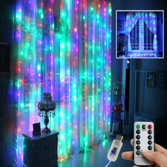 300LED Remote Control Curtain Lights With Music - KeepMeDifferent