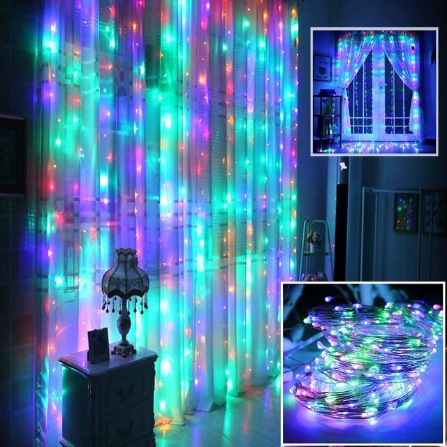 300LED Remote Control Curtain Lights With Music - KeepMeDifferent