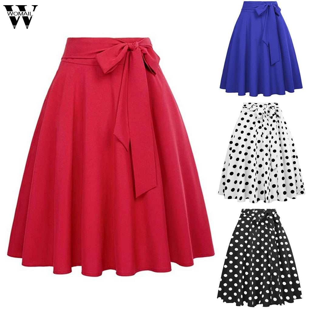 Pleated Skirt With Tie Up Bow Belt Included - KeepMeDifferent