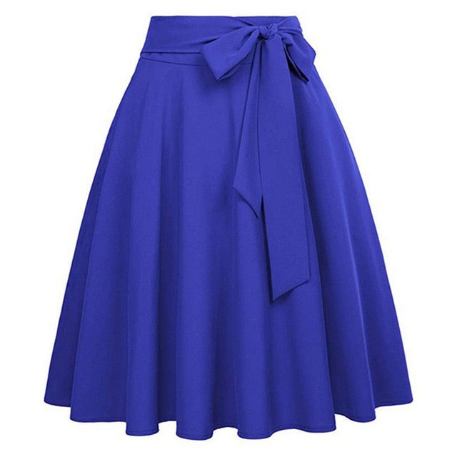 Pleated Skirt With Tie Up Bow Belt Included - KeepMeDifferent