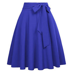 Pleated Skirt With Tie Up Bow Belt Included - KeepMeDifferent