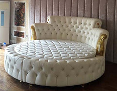 Crowned Queen Round Bed Includes 2 night stands and mattress