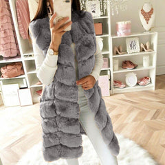 Women Faux Fur Sleeveless Vest - KeepMeDifferent