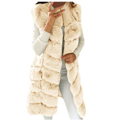 Women Faux Fur Sleeveless Vest - KeepMeDifferent