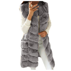 Women Faux Fur Sleeveless Vest - KeepMeDifferent