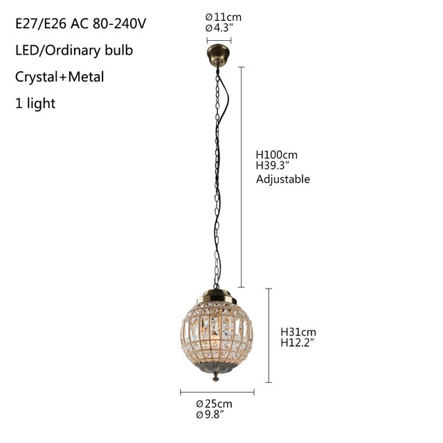 Crystal Ball Chandelier Lamp - KeepMeDifferent