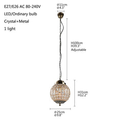 Crystal Ball Chandelier Lamp - KeepMeDifferent