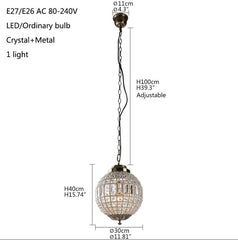 Crystal Ball Chandelier Lamp - KeepMeDifferent