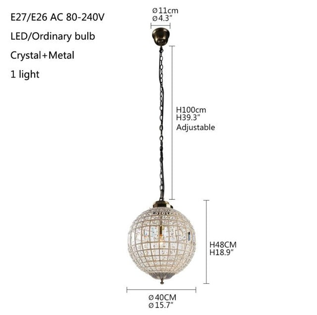 Crystal Ball Chandelier Lamp - KeepMeDifferent