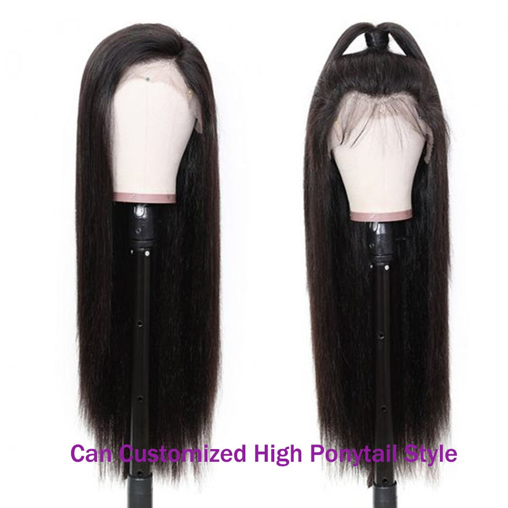 Straight Lace Front Human Hair Pre plucked HD Transparent With Baby Hair