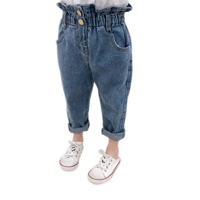 High Waist Jeans For Toddler Girls - KeepMeDifferent