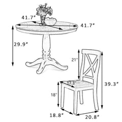 Two Toned 5 Piece Dining Set - KeepMeDifferent