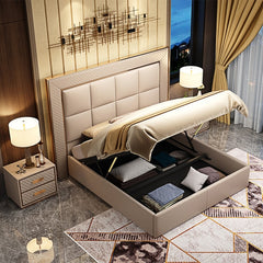 Finche Italian Leather Storage Bed - KeepMeDifferent