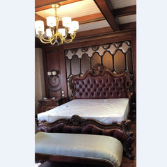 Royalty Palace Real Leather Bedframe - KeepMeDifferent