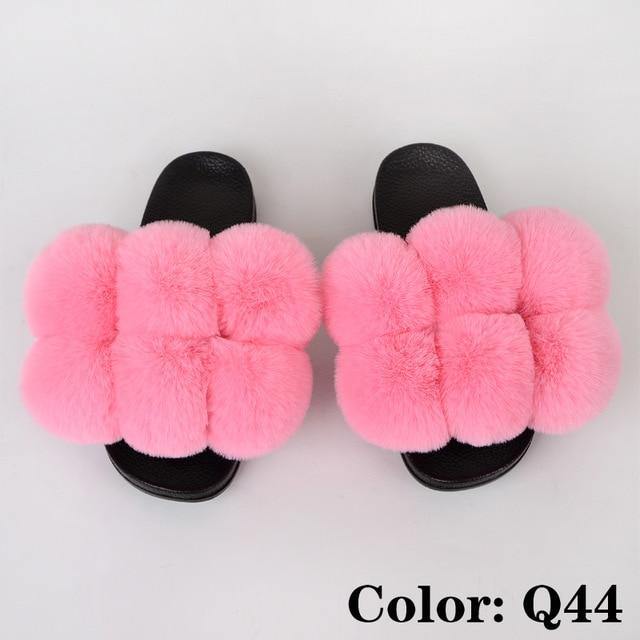 "Adorn" Faux Fur Slides - KeepMeDifferent