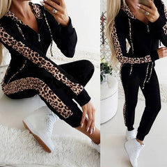 Cheetah Cat 2 Piece Women Jogging Suit