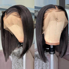 Brazilian Straight Short Bob Lace Front  13x4 Pre-plucked With Baby Hair Non-Remy - KeepMeDifferent