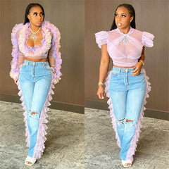 Ruffle Ray Jeans - KeepMeDifferent