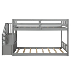 Two Sizes Stairway Bunk Bed Twin-Over-Full - KeepMeDifferent