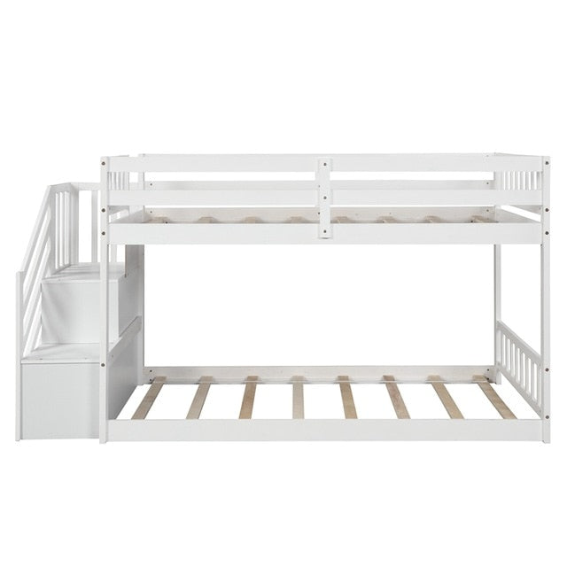 Two Sizes Stairway Bunk Bed Twin-Over-Full - KeepMeDifferent