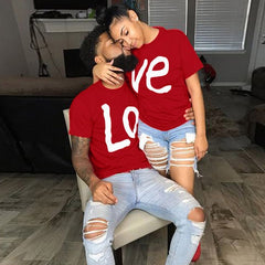 Couple LOVE Printed T-Shirt (Valentine's Day) - KeepMeDifferent