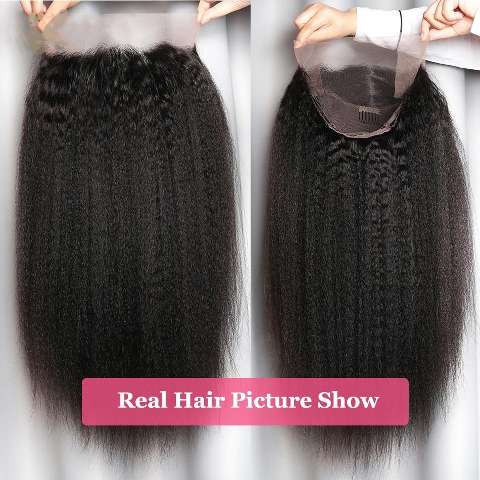 30inch Middle Part Lace Kinky Straight Pre Plucked Remy 13*1 - KeepMeDifferent