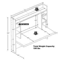 Wall Mount Desk With Storage Shelves - KeepMeDifferent