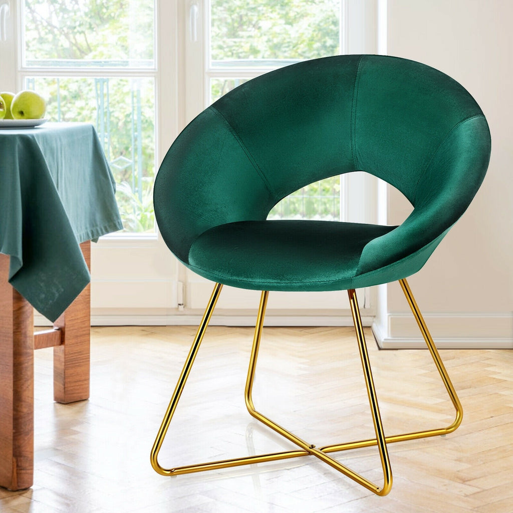 Velvet & Gold Arm Chair - KeepMeDifferent