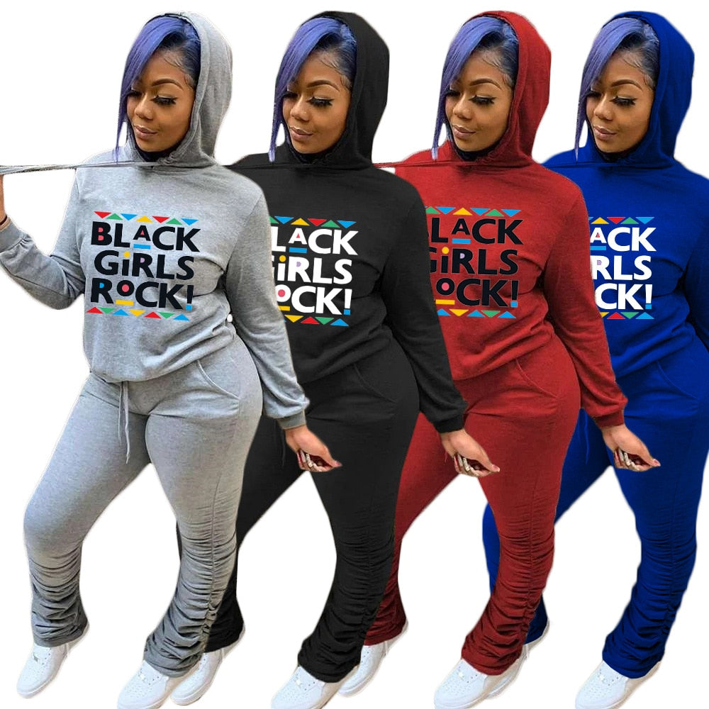 Two Piece Sweatshirt Sweat Suit Set - KeepMeDifferent