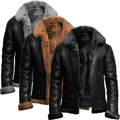 Men Winter Jacket Thick Fur Fleece - KeepMeDifferent