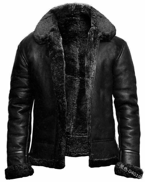 Men Winter Jacket Thick Fur Fleece - KeepMeDifferent