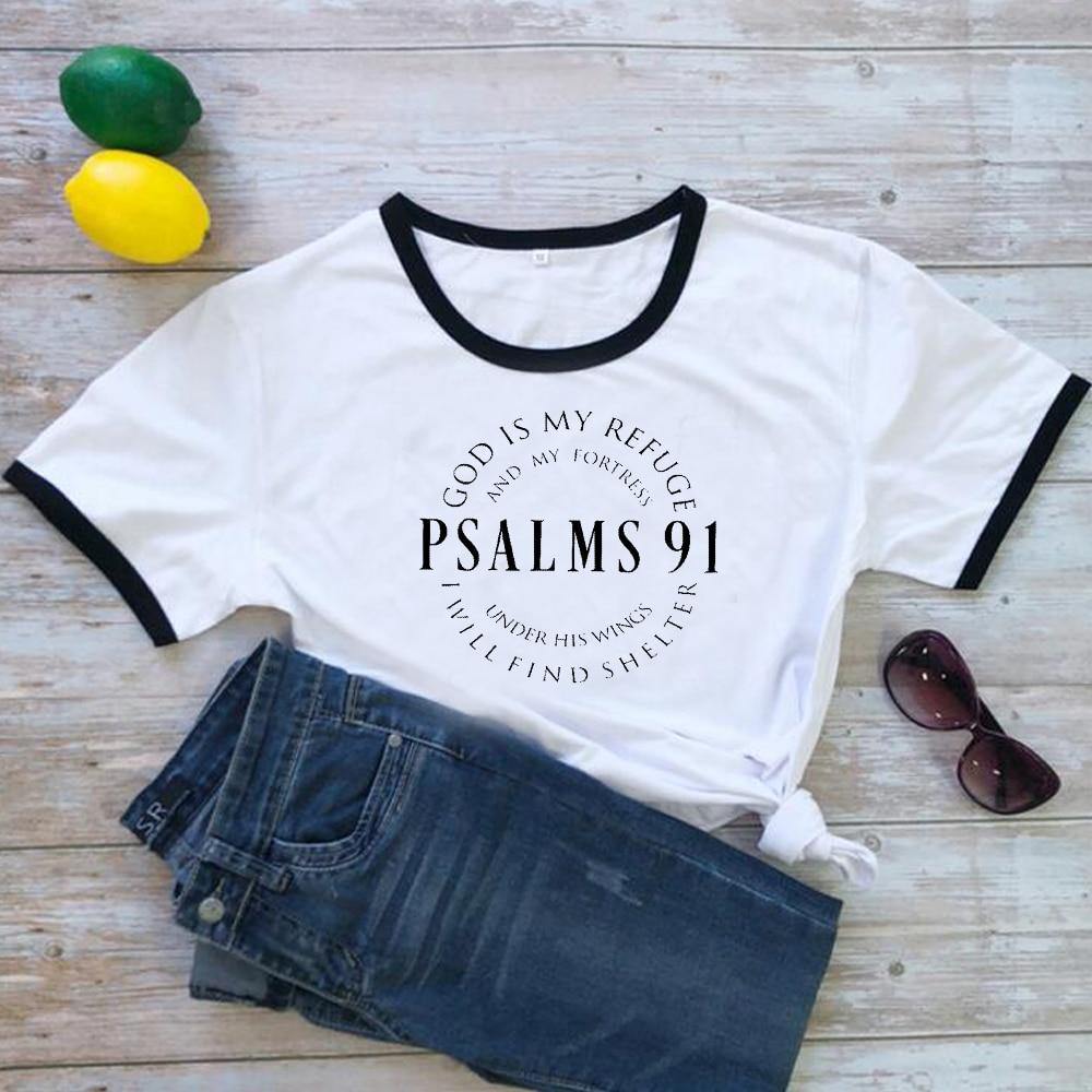 God Is My Refuge Psalms 91 Women T-Shirt - KeepMeDifferent
