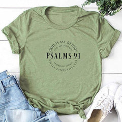 God Is My Refuge Psalms 91 Women T-Shirt - KeepMeDifferent