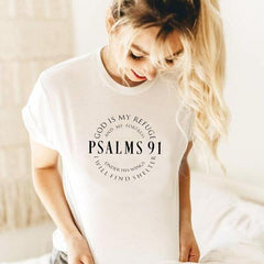 God Is My Refuge Psalms 91 Women T-Shirt - KeepMeDifferent