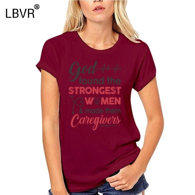 Men/Women T Shirt God Found The Strongest Caregivers - KeepMeDifferent