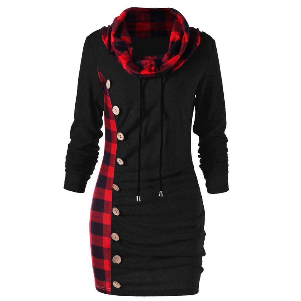 Women's Plaid Sweater Dress - KeepMeDifferent