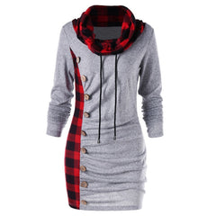 Women's Plaid Sweater Dress - KeepMeDifferent