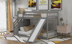 Adventure Twin Bunk Bed with Convertible Slide and Stairway - KeepMeDifferent